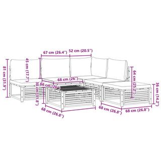 VidaXL Garten sofagarnitur holz  