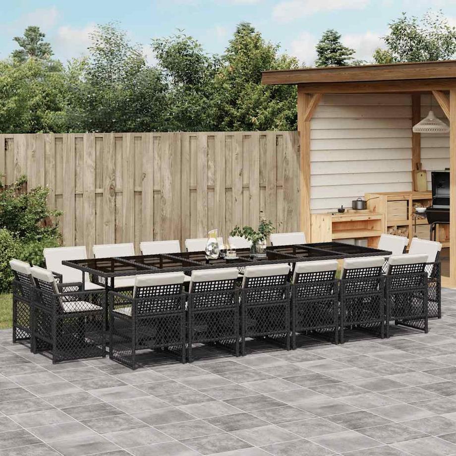 VidaXL set da pranzo da giardino Polirattan  