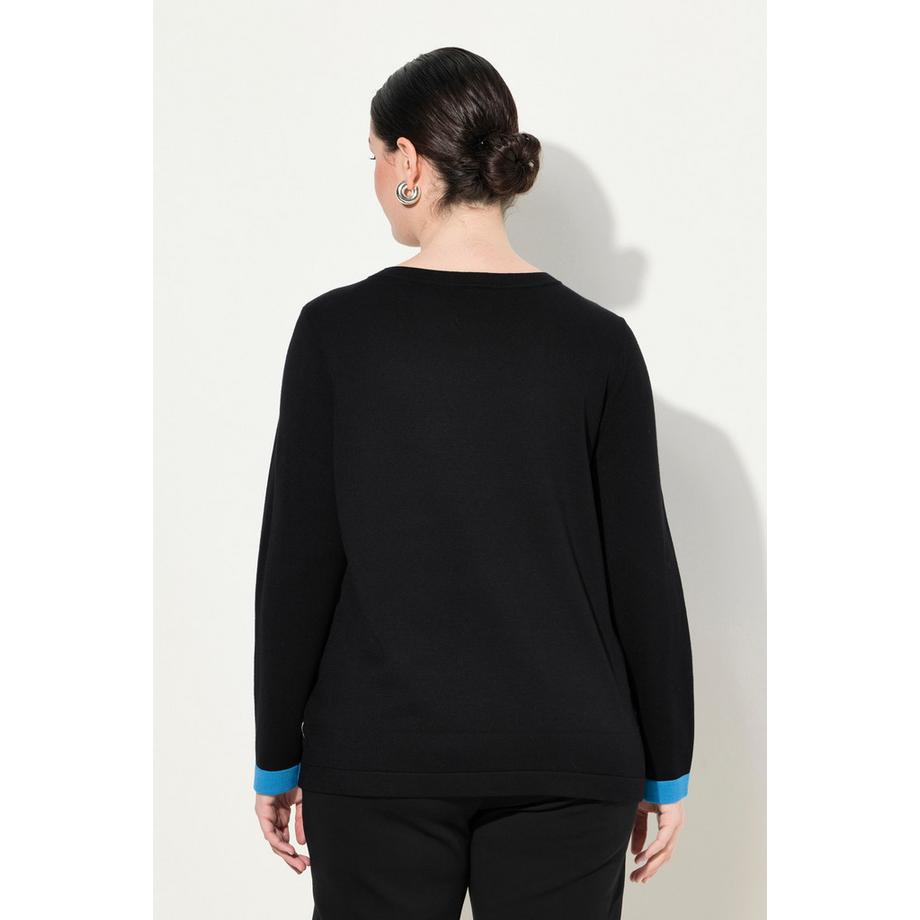 Ulla Popken Pull Col Rond Manches Longues  