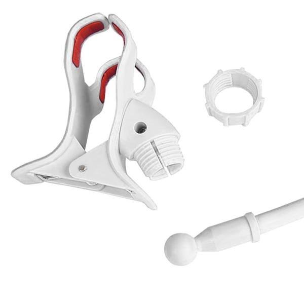 eStore  Porta Telefono Flessibile Con Morsetto - Bianco 