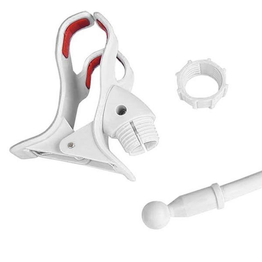 eStore  Flexibler Telefonhalter mit Klemme - Weiß 