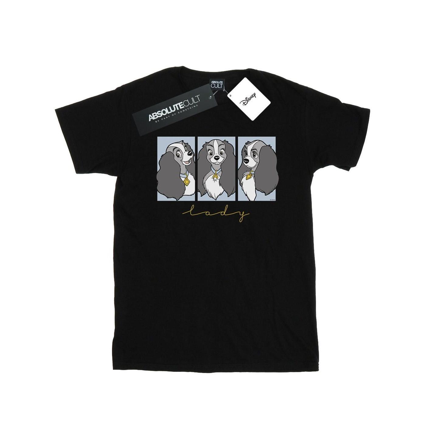 Image of Lady And The Tramp Lady Frames Tshirt Unisex Schwarz 152-158