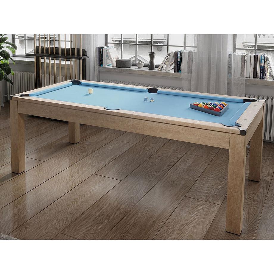 Vente-unique  Tavolo trasformabile Biliardo e Pingpong 3x1xBLU BALTHAZAR 