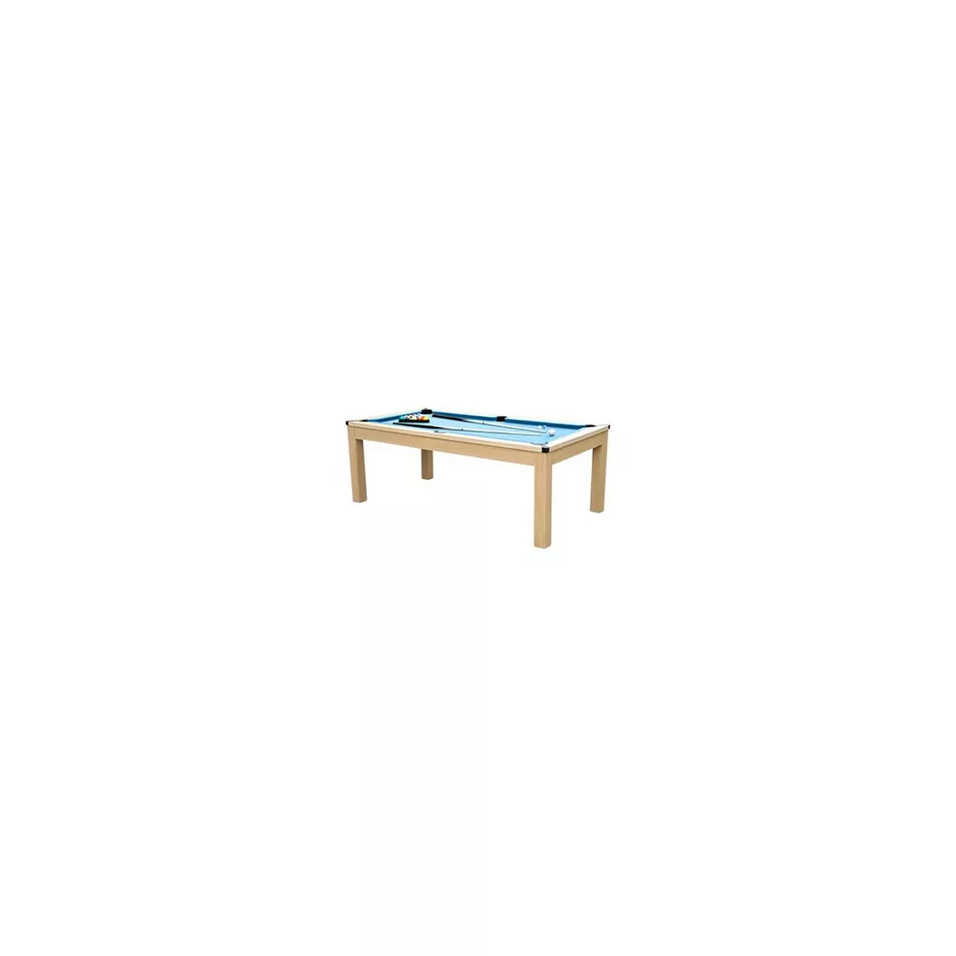 Vente-unique - Multifunktionstisch Billard Tischtennis 3 BALTHAZAR, 111.8X213.4CM, Blau