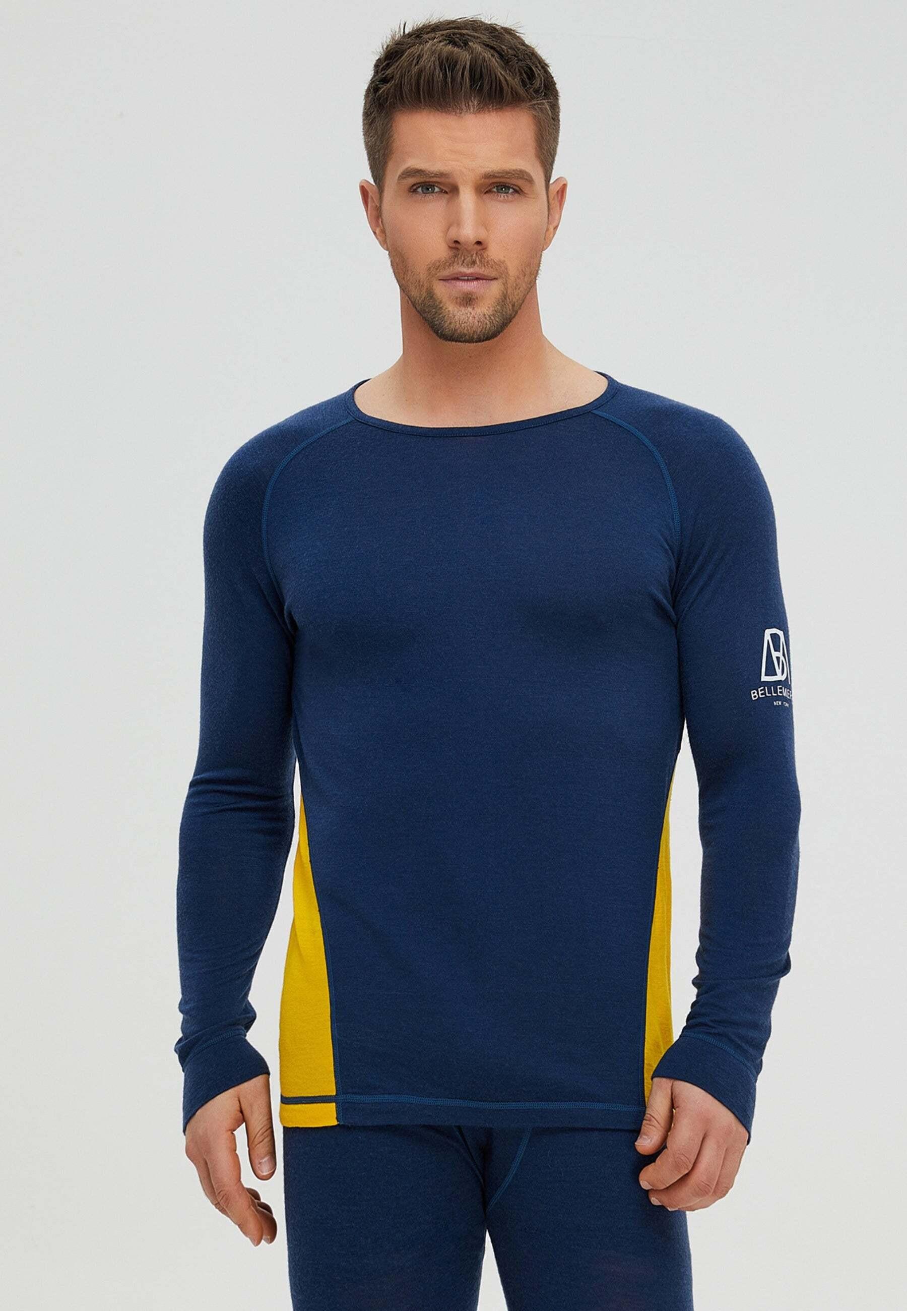 Image of Bellemere -basisschicht-thermooberteil Herren Nachtblau L