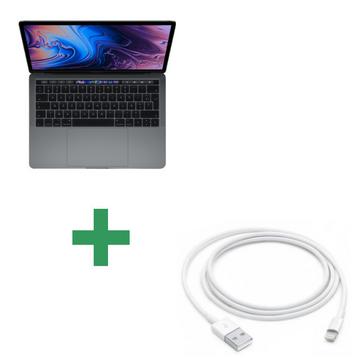 Refurbished MacBook Pro Touch Bar 13" 2016 Core i5 2,9 Ghz 16 Gb 512 Gb SSD Space Grau + Lightning Zu USB 1 Meter Weiß Apple