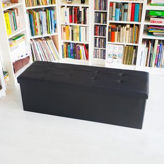 Northio Banc de rangement pliable en cuir artificiel  