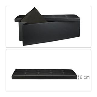 Northio Banc de rangement pliable en cuir artificiel  