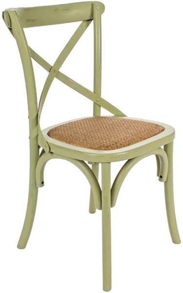 mutoni Chaise en bois Cross Vert  