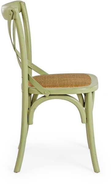 mutoni Chaise en bois Cross Vert  