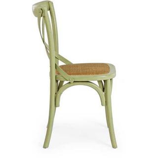 mutoni Chaise en bois Cross Vert  