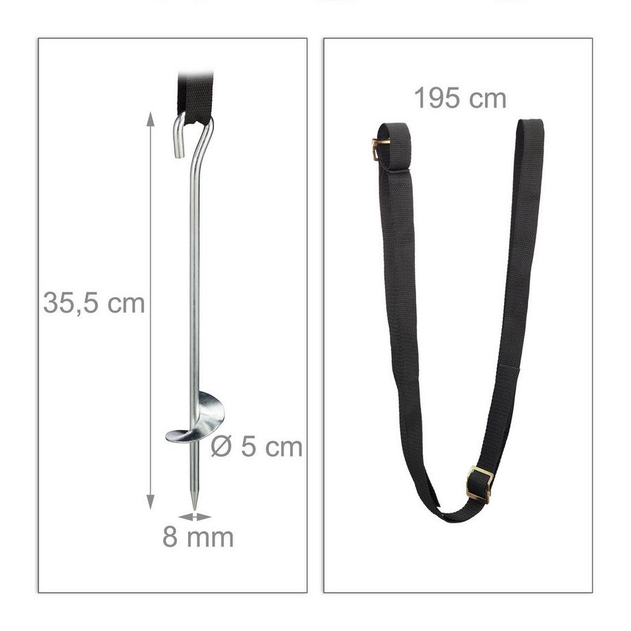 B2X  Bodenanker-Trampolin 8-teilig 