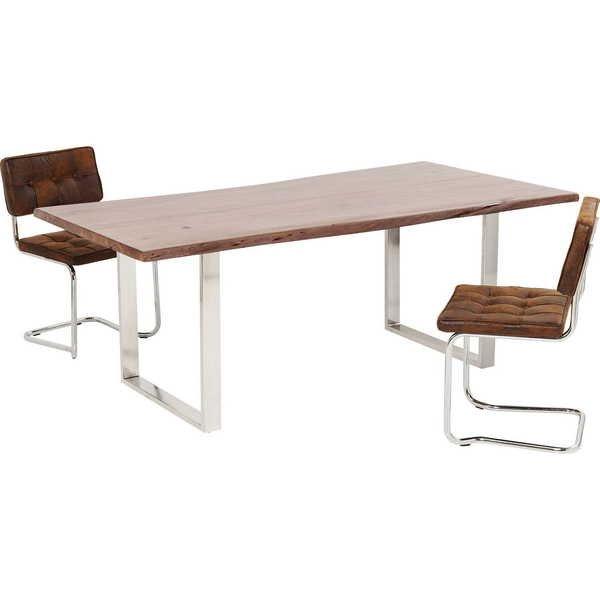 KARE Design Table Harmony Noyer Chromé 160x80cm  