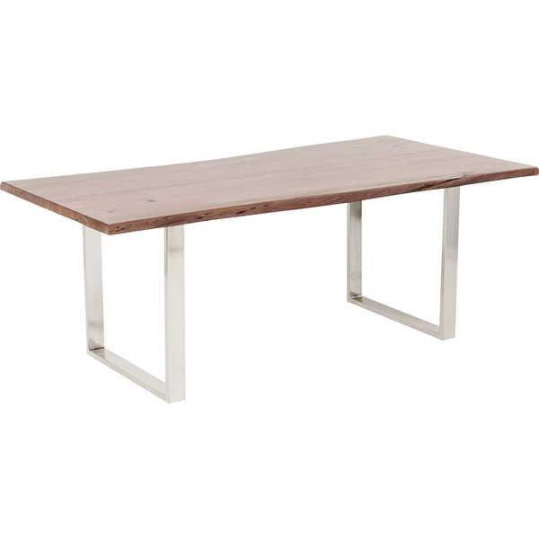 KARE Design Table Harmony Noyer Chromé 160x80cm  