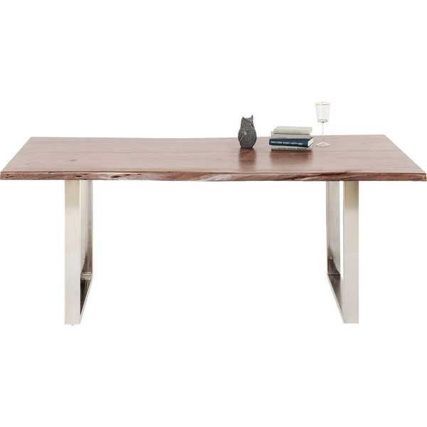 KARE Design Table Harmony Noyer Chromé 160x80cm  