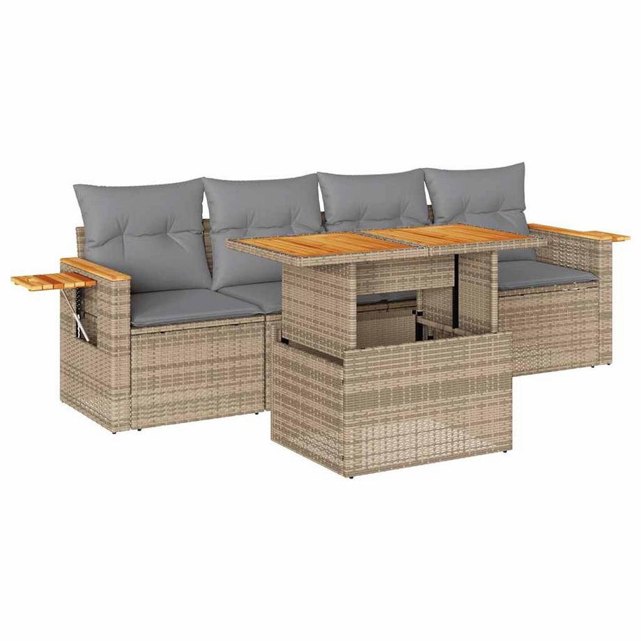 set divano da giardino Polirattan