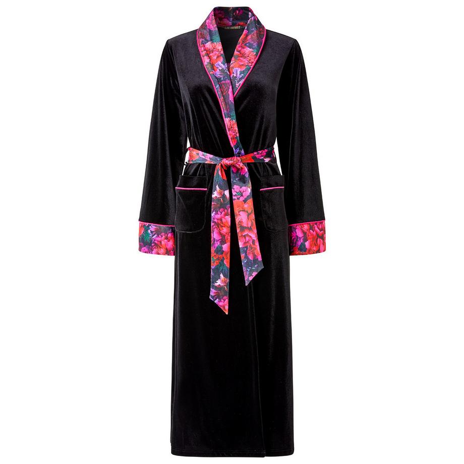Joe Browns Velours Morgenmantel mit Blumenmuster  