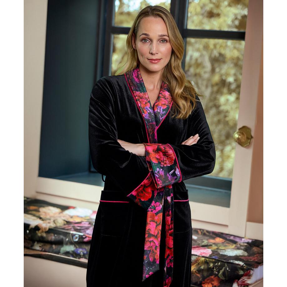 Joe Browns Velours Morgenmantel mit Blumenmuster  