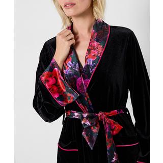 Joe Browns Boutique Velours Morgenmantel mit Blumenmuster  