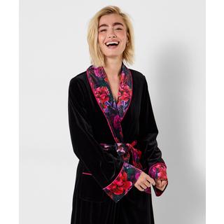 Joe Browns Boutique Velours Morgenmantel mit Blumenmuster  