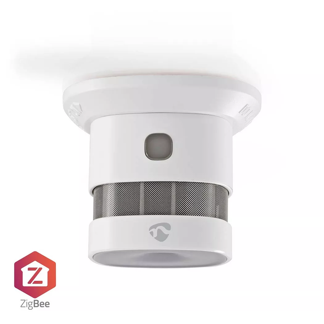 Nedis SmartLife/Tuya Smoke Detector | Zigbee 3.0 | Battery Powered | Sensor life cycle: 10 year | EN 14604 | Max. battery life: 60 Months | 85 dB | Whi