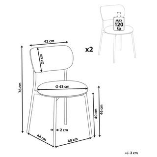 Beliani Set mit 2 Stühlen aus Polyester Modern CASEY  