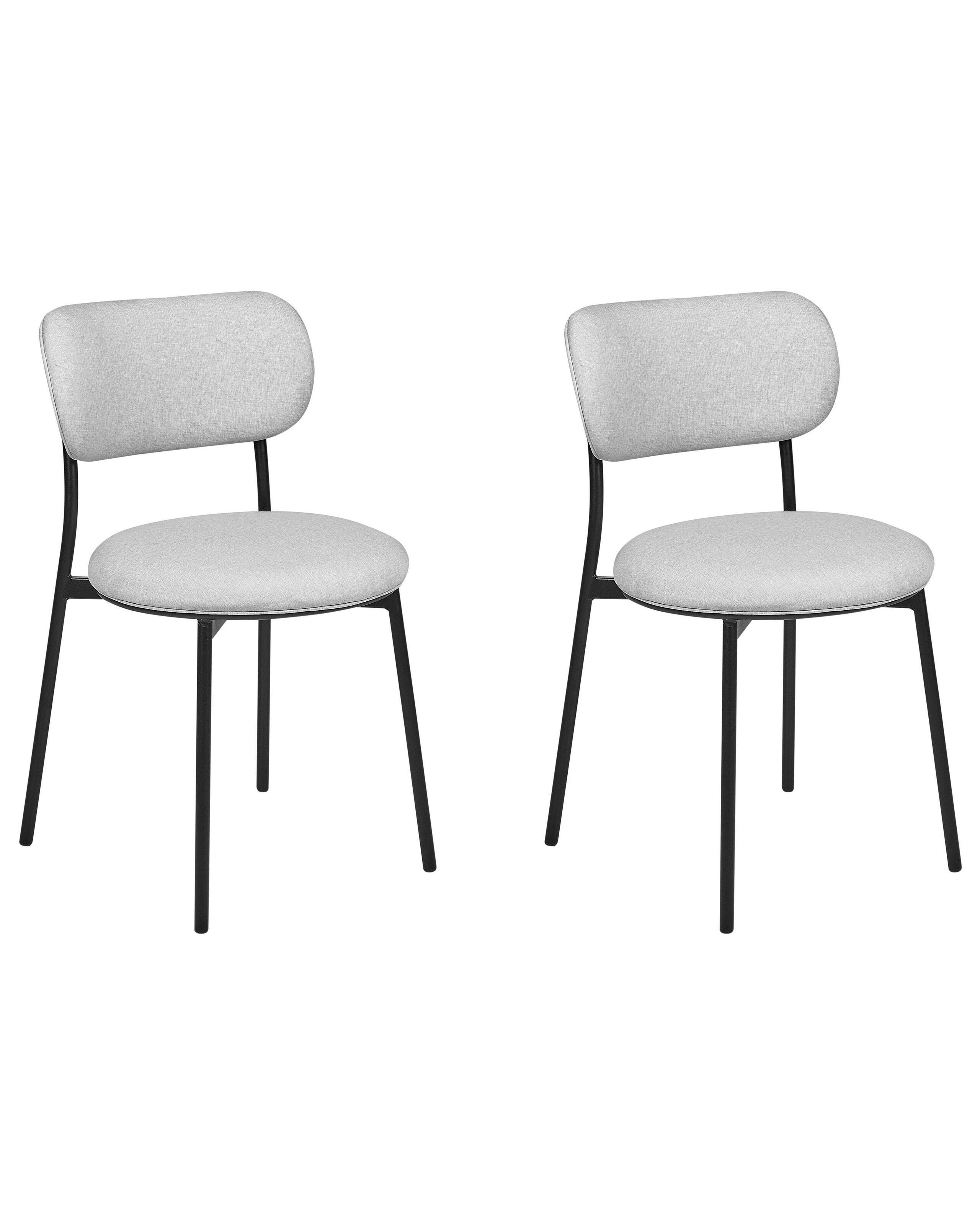 Beliani Lot de 2 chaises en Polyester Moderne CASEY  