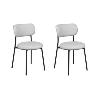 Beliani Lot de 2 chaises en Polyester Moderne CASEY  