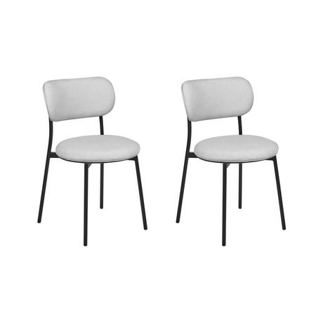 Beliani Lot de 2 chaises en Polyester Moderne CASEY  