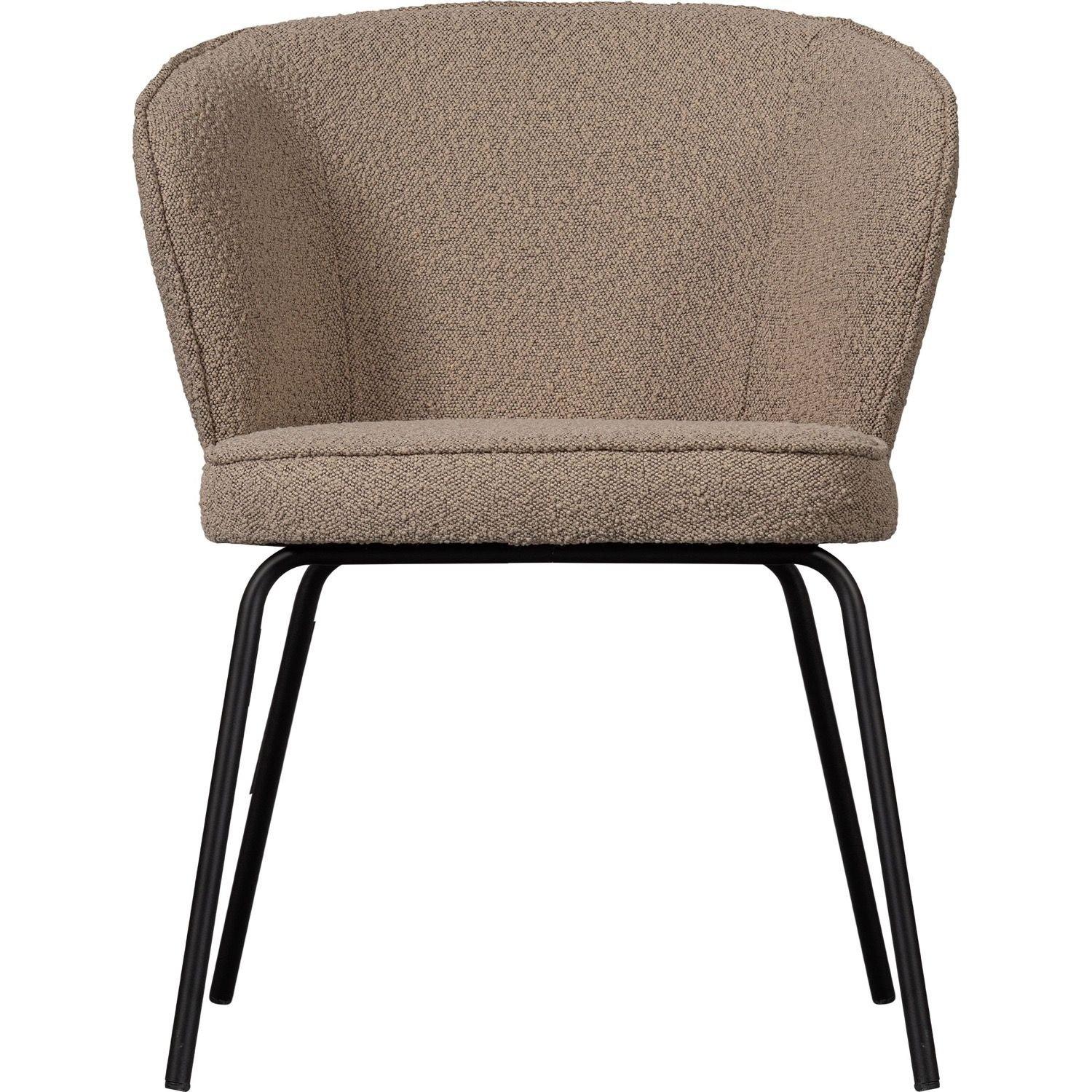 mutoni Chaise de salle à manger Admit Bouclé beige  