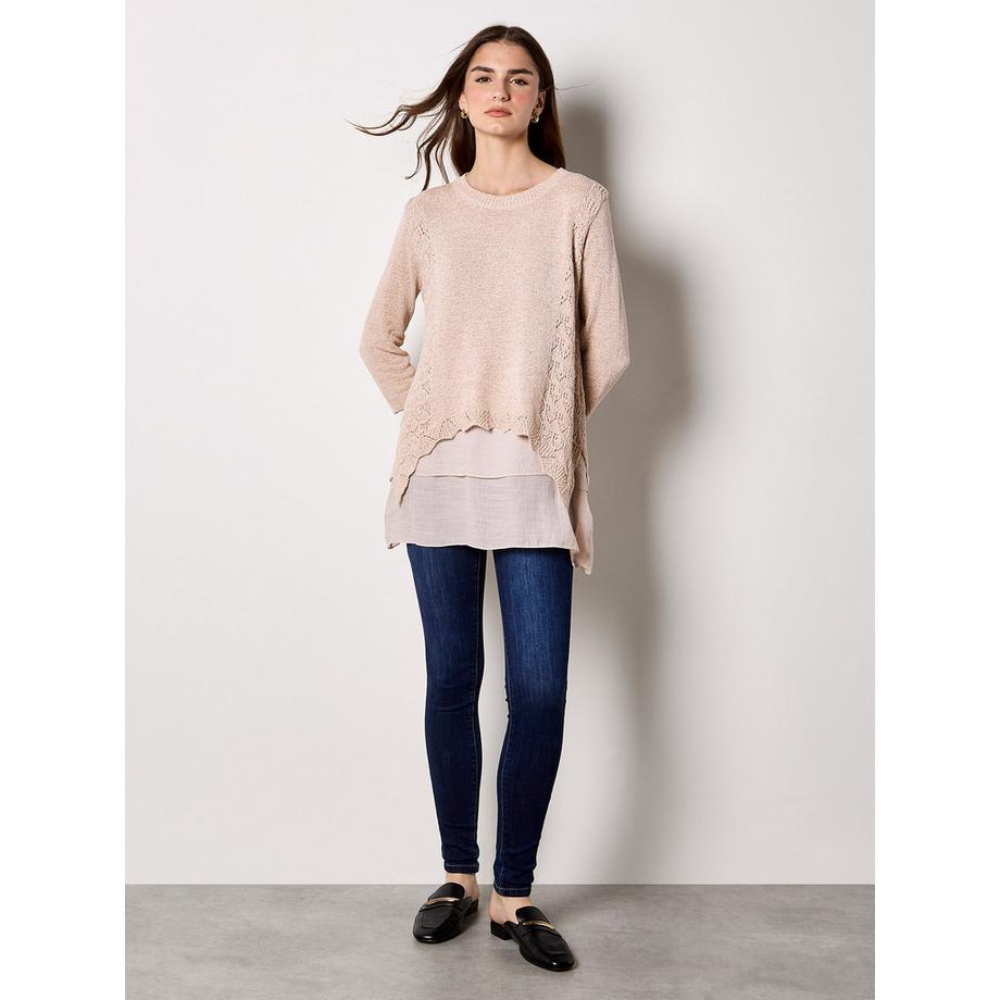 APRICOT Tunique Shimmer Mesh Layered  