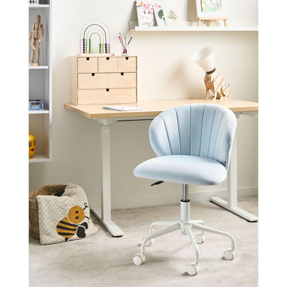 Beliani Chaise de bureau en Velours  CHEERFUL  
