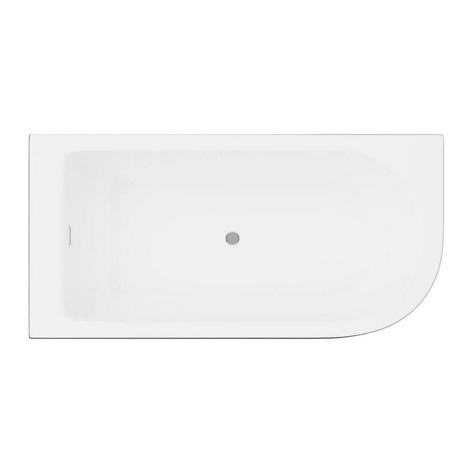 SHOWER DESIGN Baignoire d'angle - 201L - 150 x 75 x 58 cm - Noir brillant - Angle gauche - ANIKA  