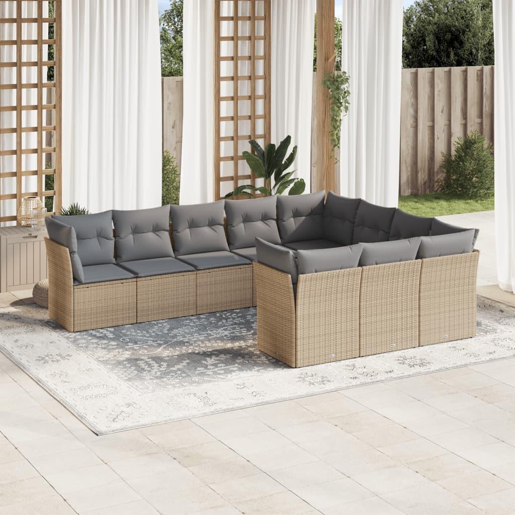 VidaXL Ensemble de canapés de jardin rotin synthétique  