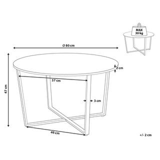 Beliani Couchtisch aus MDF-Platte Industriell ORICK  