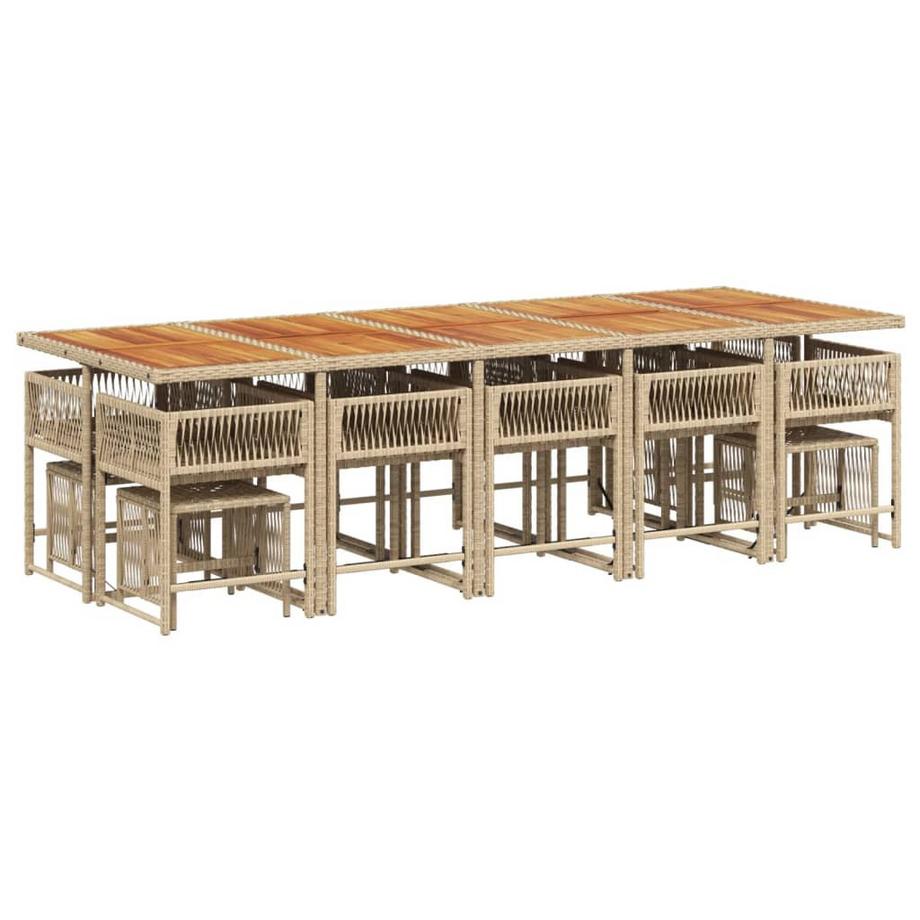 VidaXL set da pranzo da giardino Polirattan  