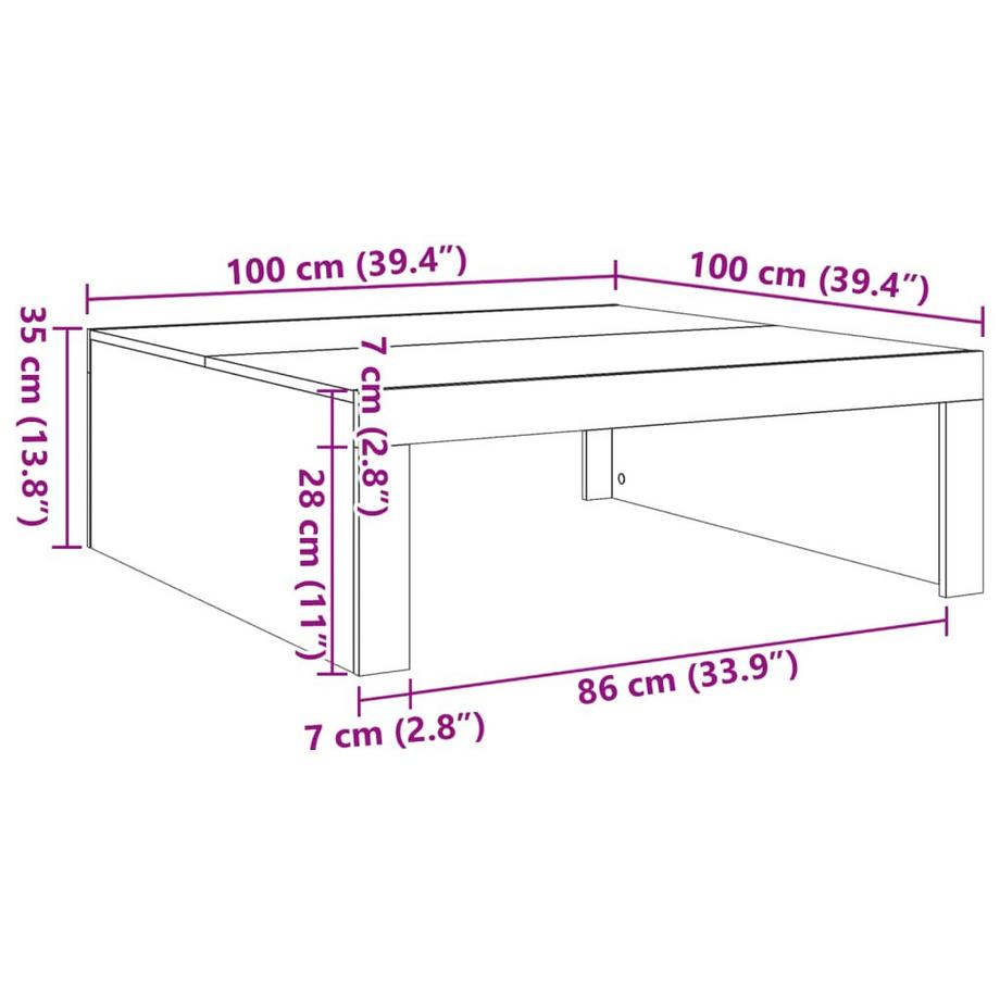 VidaXL Couchtisch holzwerkstoff  