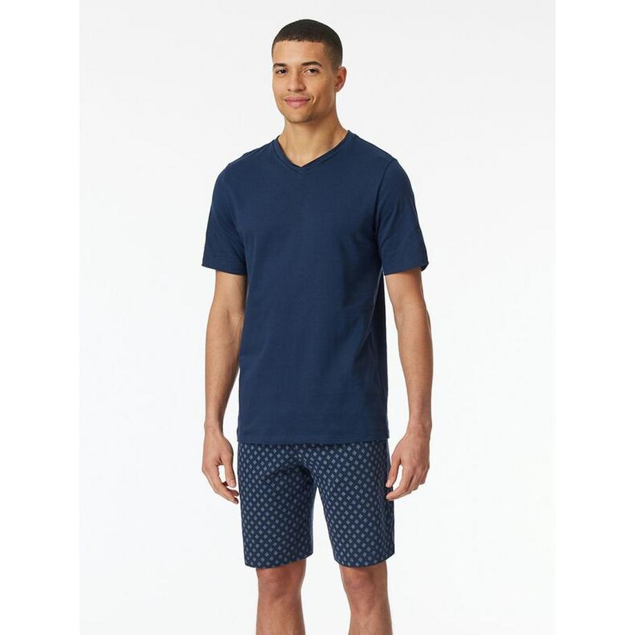 Schiesser Casual Essentials Kurzer Pyjama Schlafanzug  