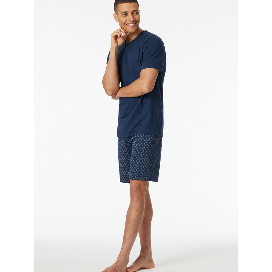 Schiesser Casual Essentials Kurzer Pyjama Schlafanzug  