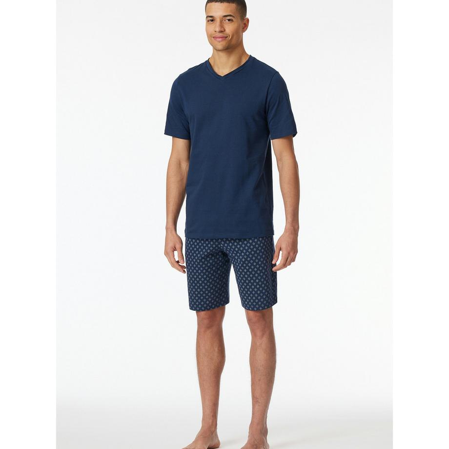Schiesser Casual Essentials Kurzer Pyjama Schlafanzug  