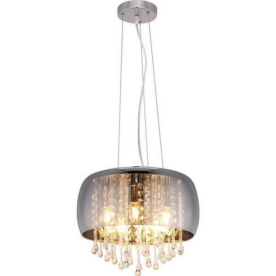 mutoni Lampe à suspension Kalla chrome 5xE14  