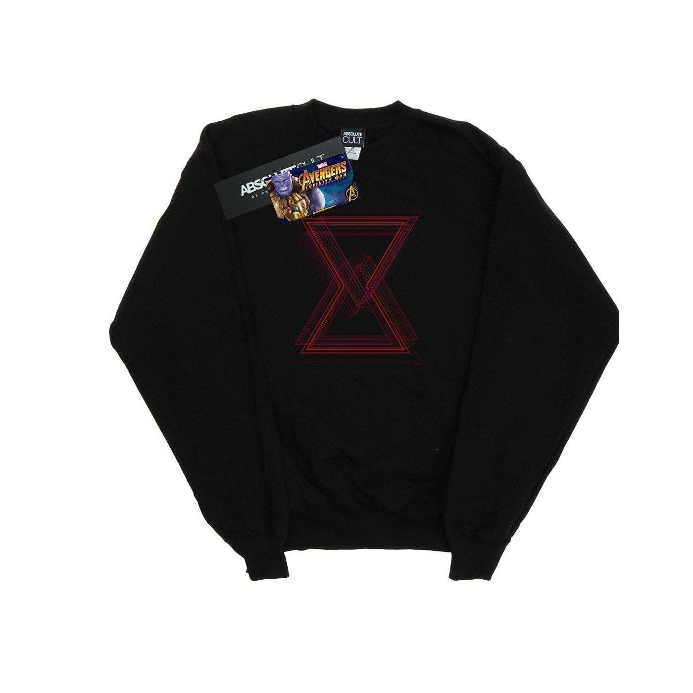 Image of Avengers Infinity War Black Widow Lines Sweatshirt Mädchen Schwarz 152-158