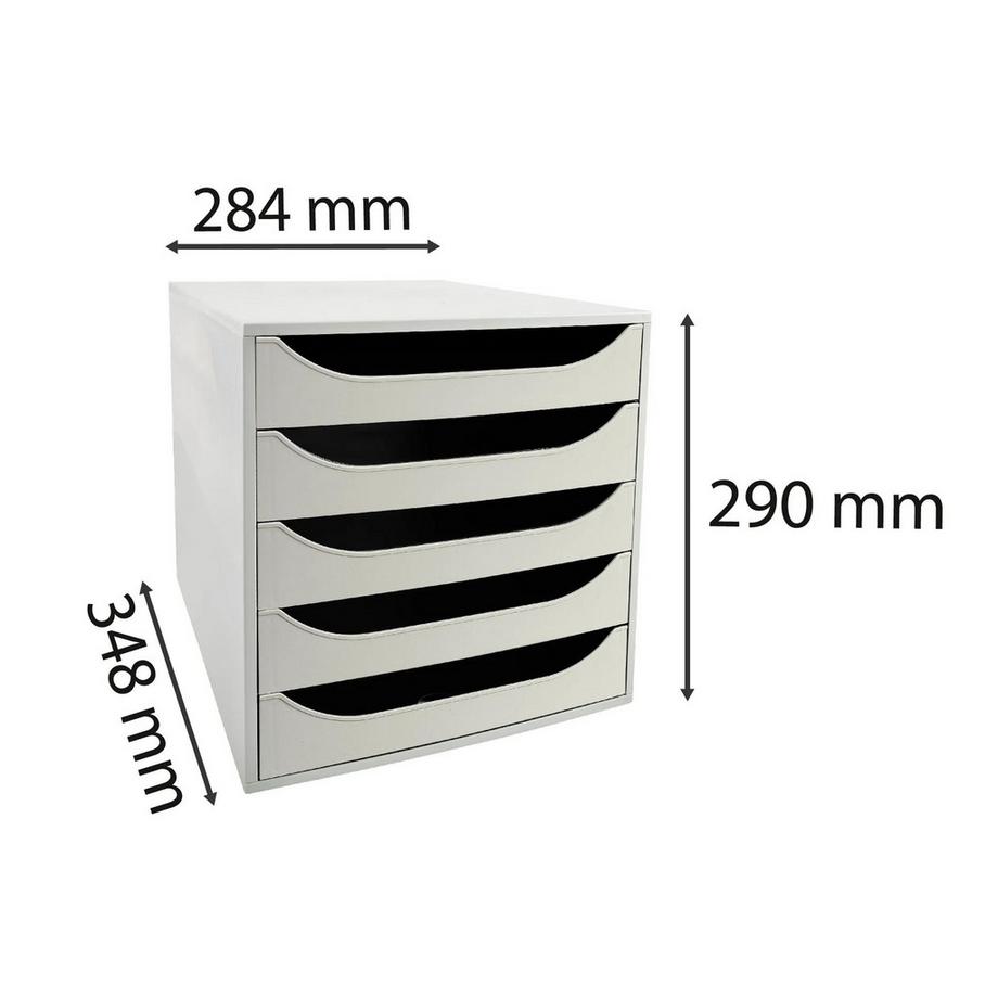 Exacompta Module de classement Ecobox+ Office 5 tiroirs  
