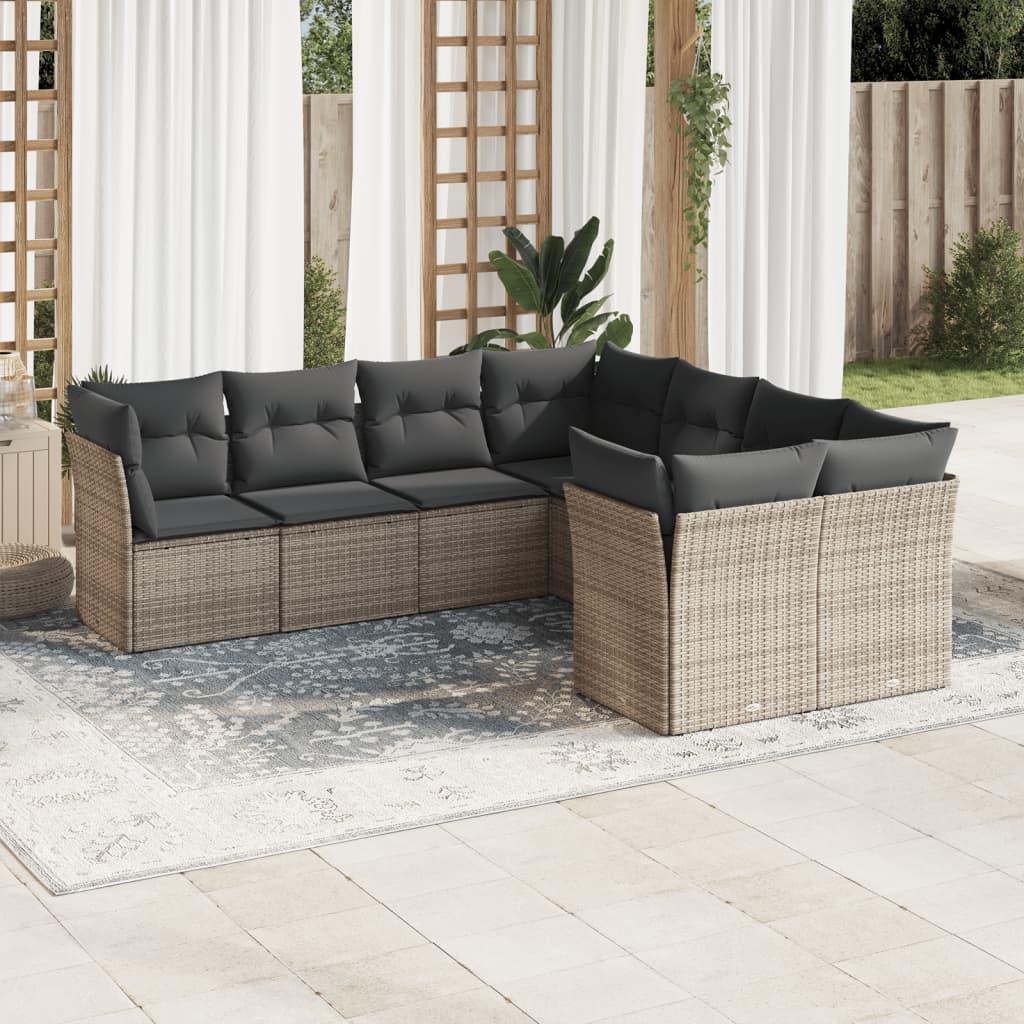 VidaXL set divano da giardino Polirattan  