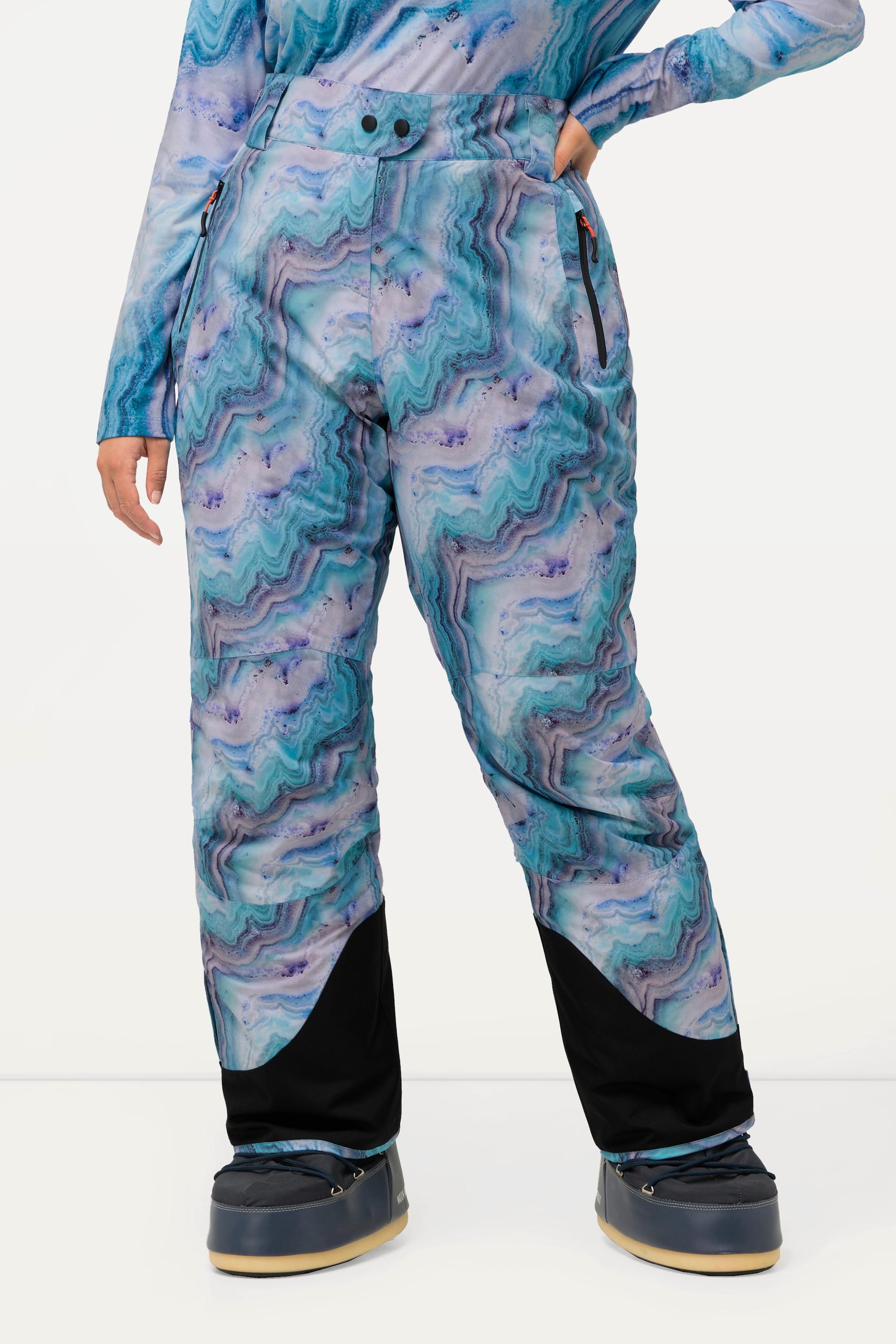 Ulla Popken Funktionshose Skihose wasserdicht Formknie Klettriegel