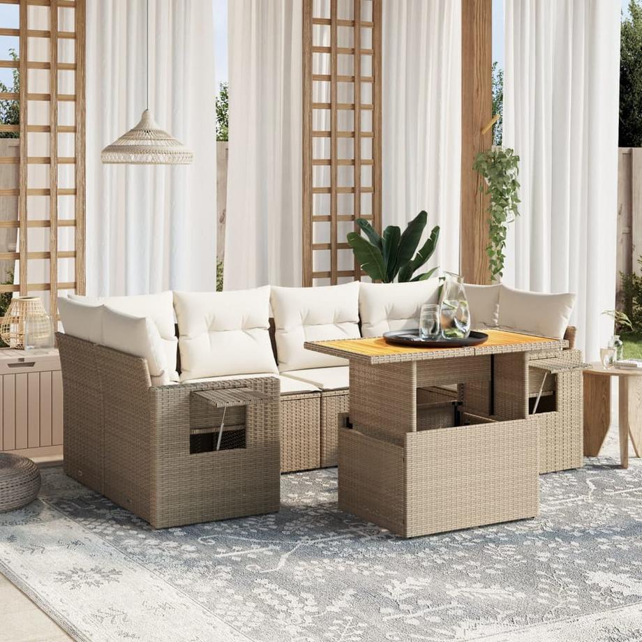 VidaXL set divano da giardino Polirattan  