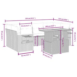 VidaXL Garten sofagarnitur poly-rattan  