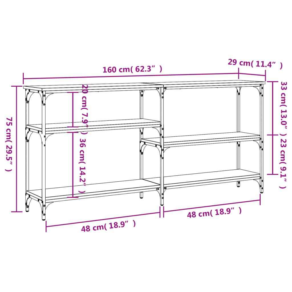 VidaXL Table console bois d'ingénierie  