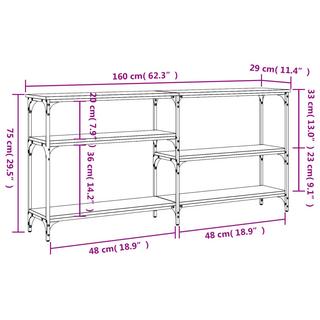 VidaXL Table console bois d'ingénierie  