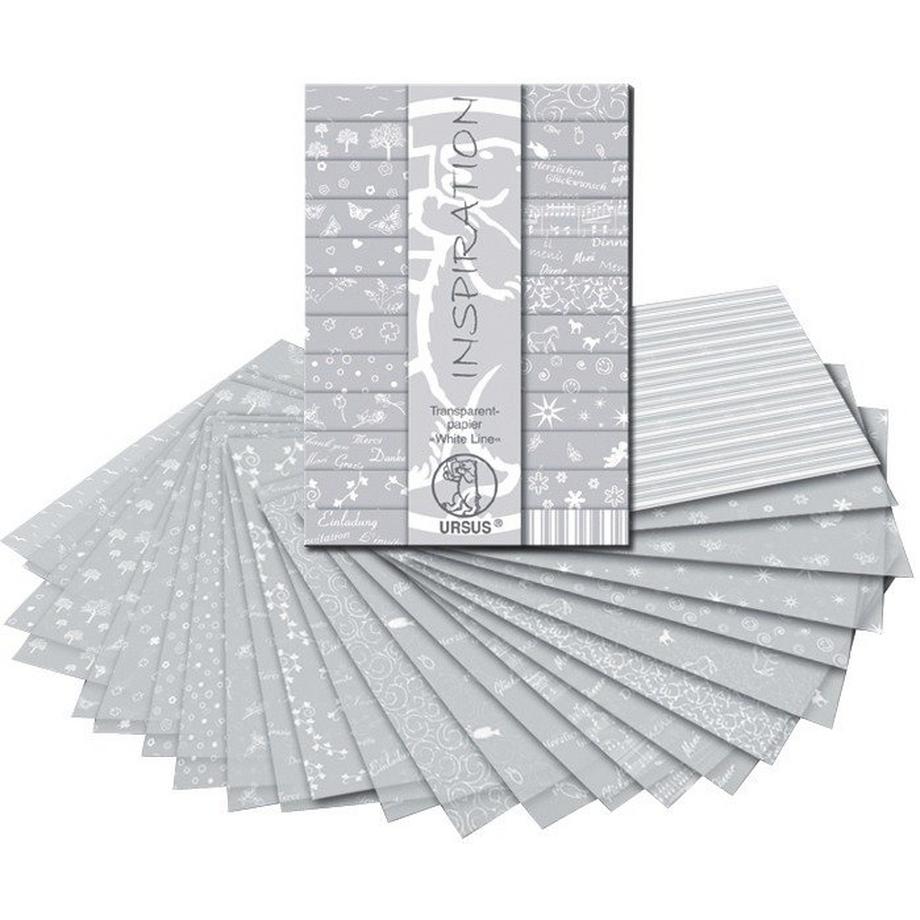 URSUS Transparentpapier A4 51194699 White Line ass. 24 Blatt